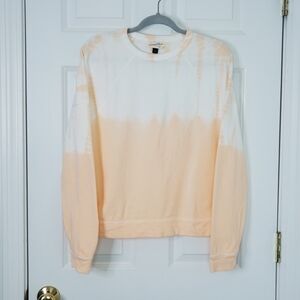 Universal Threads Oversized Sweatshirt Orange Tie Dye 100% Cotton XS Runs Large